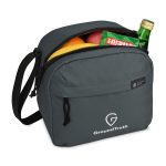 Custom Renew Recycled rPET Lunch Cooler - AWARE - Durango Grey with Company Logo - Personalized Bulk Corporate Gift - 3