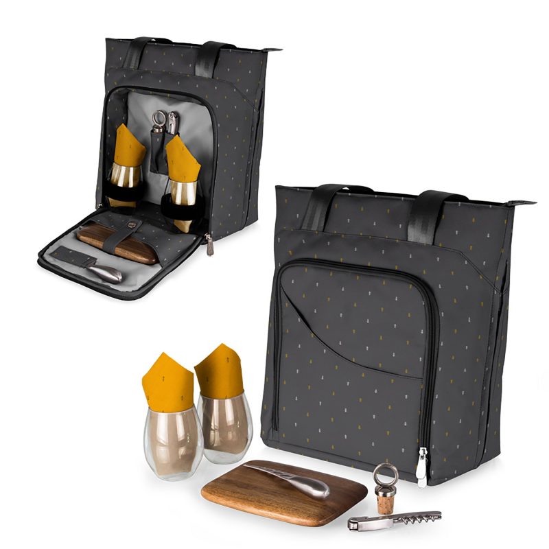 Custom Sonoma Expandable Wine and Cheese Tote with Company Logo - Personalized Bulk Corporate Gift - 1