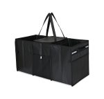Custom Structure Laminated Recycled Non-Woven Cargo Box with Cooler - Black with Company Logo - Personalized Bulk Corporate Gift - 1