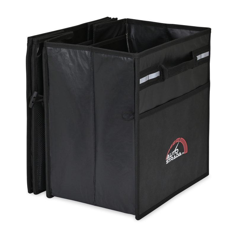 Custom Structure Laminated Recycled Non-Woven Cargo Box with Cooler - Black with Company Logo - Personalized Bulk Corporate Gift - 4