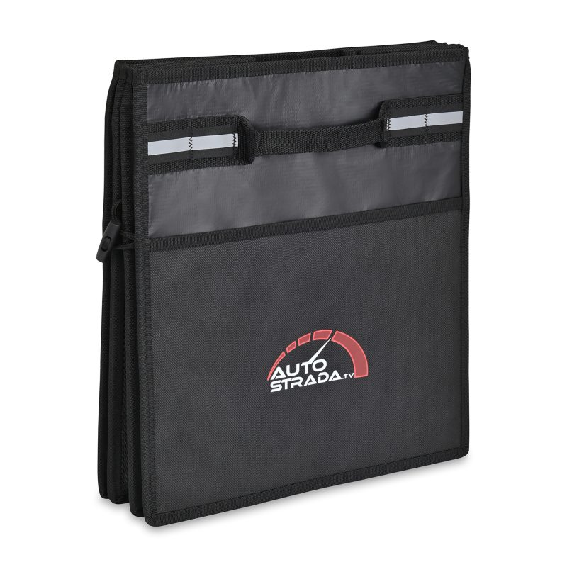 Custom Structure Laminated Recycled Non-Woven Cargo Box with Cooler - Black with Company Logo - Personalized Bulk Corporate Gift - 5