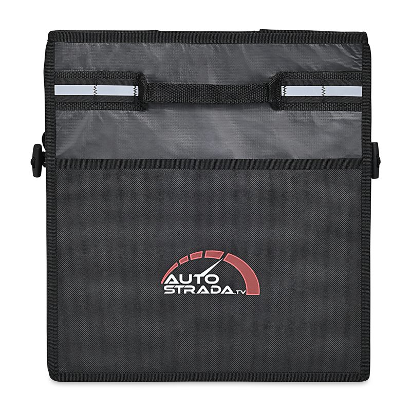 Custom Structure Laminated Recycled Non-Woven Cargo Box with Cooler - Black with Company Logo - Personalized Bulk Corporate Gift - 6