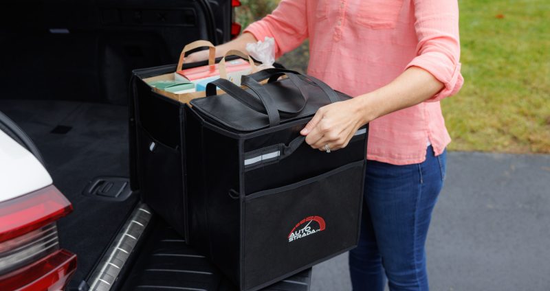 Custom Structure Laminated Recycled Non-Woven Cargo Box with Cooler - Black with Company Logo - Personalized Bulk Corporate Gift - 8