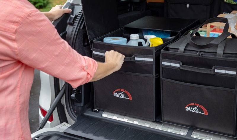 Custom Structure Laminated Recycled Non-Woven Cargo Box with Cooler - Black with Company Logo - Personalized Bulk Corporate Gift - 9