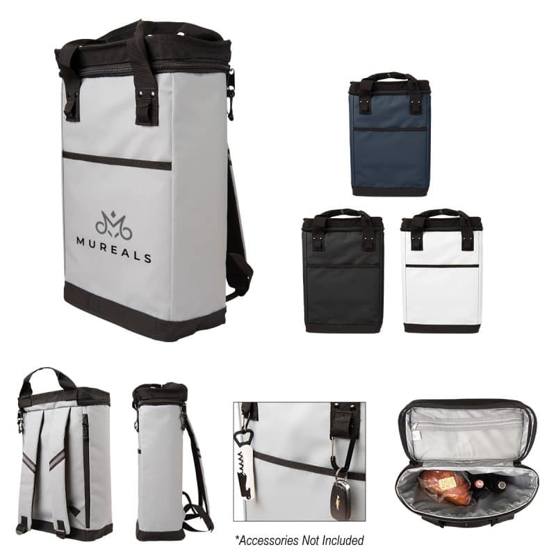 Custom Summit 24 Can Cooler Backpack with Company Logo - Personalized Bulk Corporate Gift