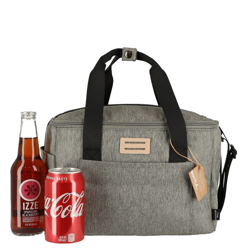 Custom THE GOODS™ Recycled 12 Can Cooler Bag with Company Logo - Personalized Bulk Corporate Gift - 5