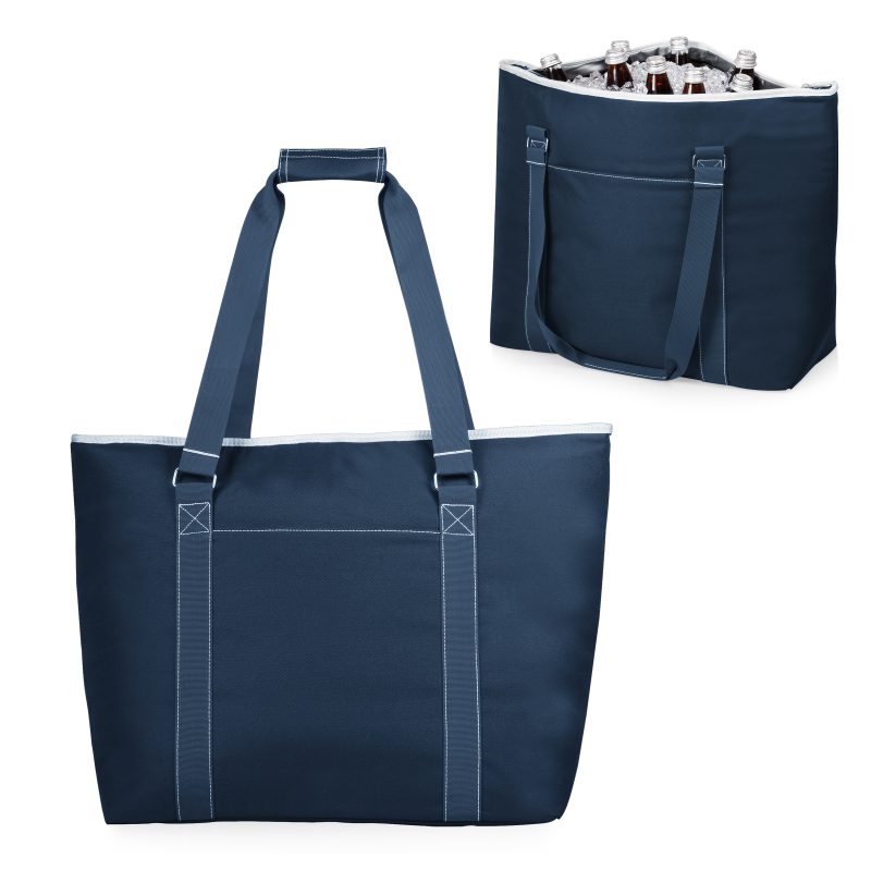 Custom Tahoe Canvas Cooler Tote w/Zipper Pocket with Company Logo - Personalized Bulk Corporate Gift - 1