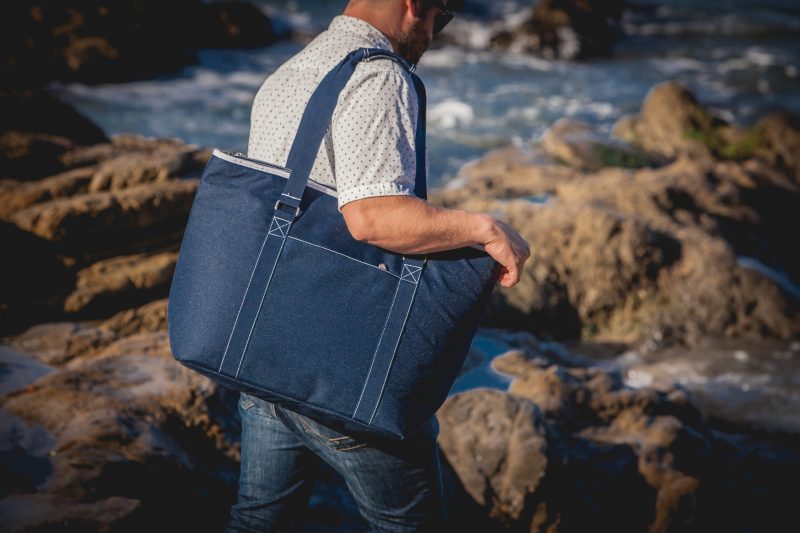Custom Tahoe Canvas Cooler Tote w/Zipper Pocket with Company Logo - Personalized Bulk Corporate Gift - 3