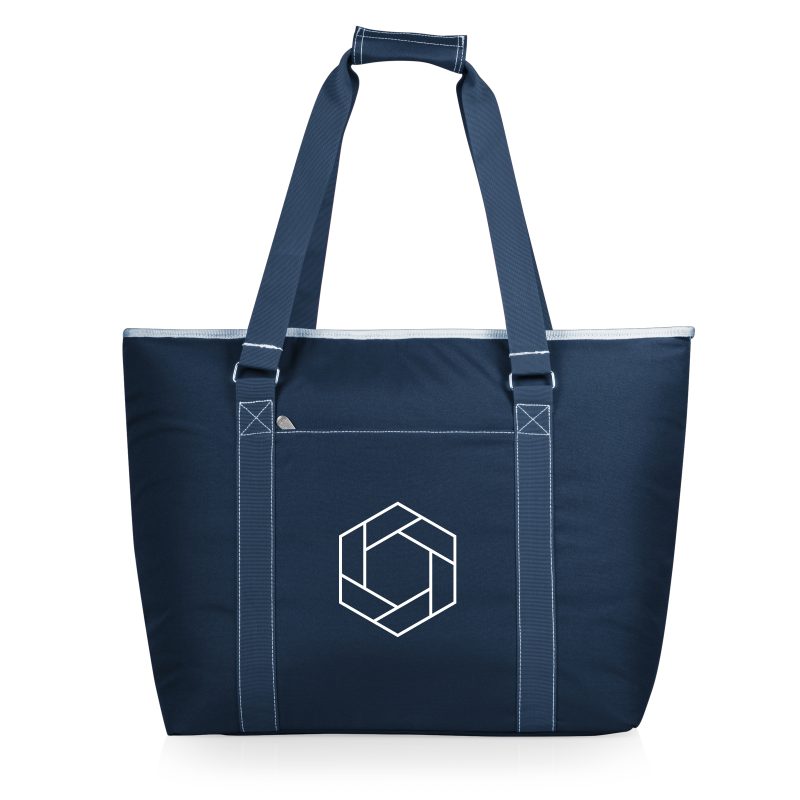 Custom Tahoe Canvas Cooler Tote w/Zipper Pocket with Company Logo - Personalized Bulk Corporate Gift
