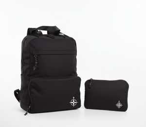 Custom Travel Convertible Backpack with Cooler - Black with Company Logo - Personalized Bulk Corporate Gift