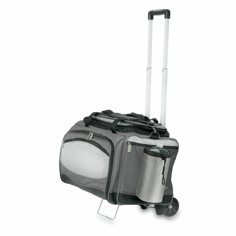 Custom Vulcan 3-in-1 Grill/Cooler/Tote w/Gas Grill & BBQ Tools with Trolley with Company Logo - Personalized Bulk Corporate Gift