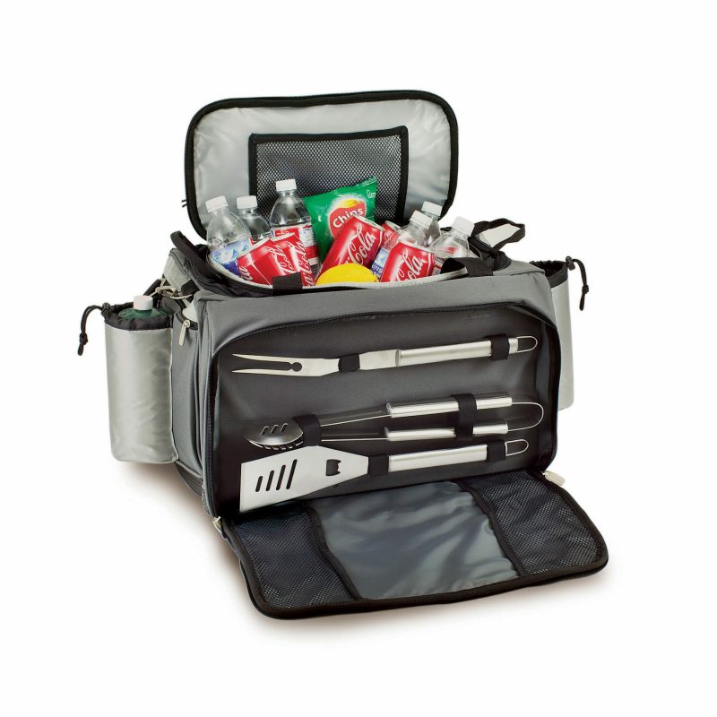 Custom Vulcan All-In-One BBQ Grill/Cooler/Tote w/Gas Grill & BBQ Tools with Company Logo - Personalized Bulk Corporate Gift
