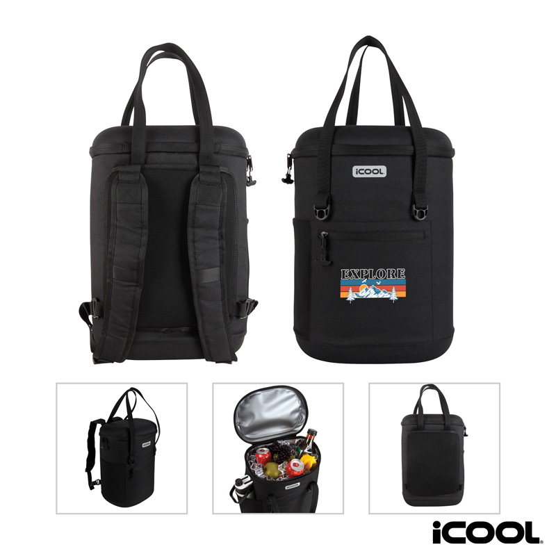 iCOOL-Granby-24-Can-Cooler-Backpack-GR4521 Custom iCOOL Granby 24-Can Cooler Backpack with Company Logo - Personalized Bulk Corporate Gift